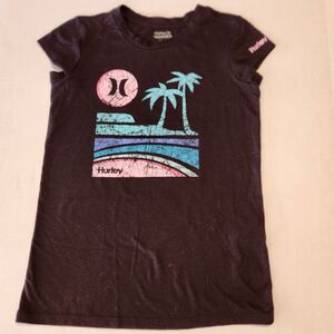 Hurley Distress Graphic T Blk. Lg.
